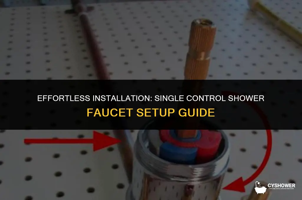 how to install single control shower faucet