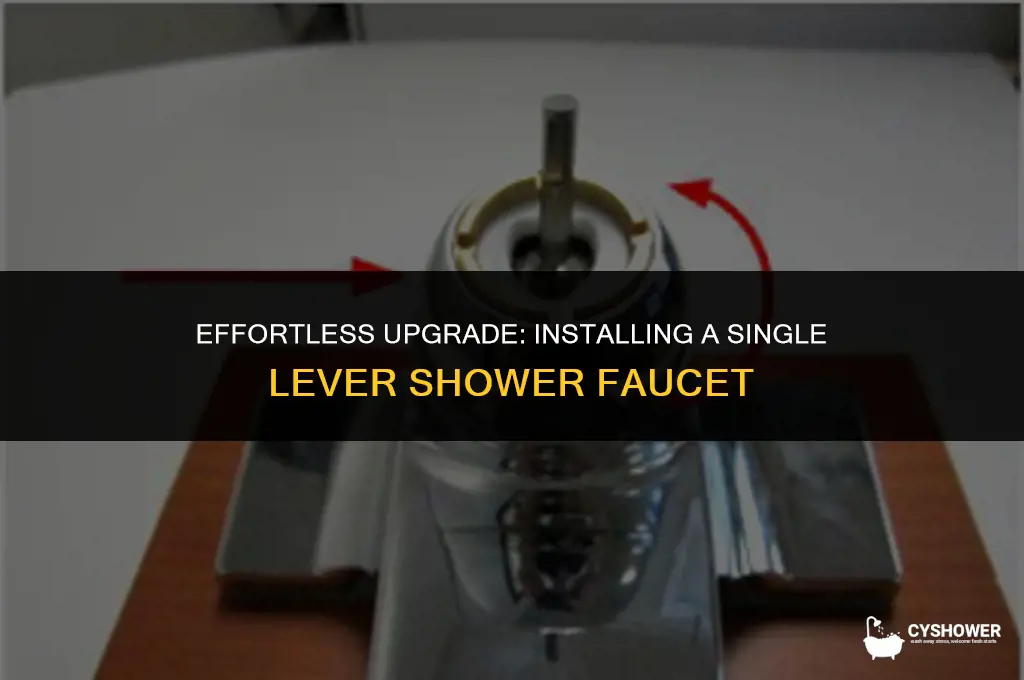 how to install single lever shower faucet