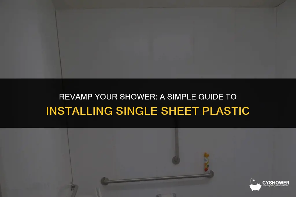 how to install single sheet plastic to shower walls