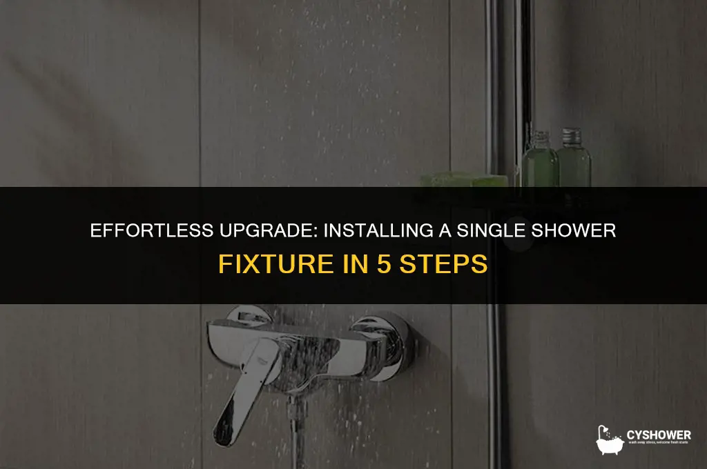 how to install single shower fixture