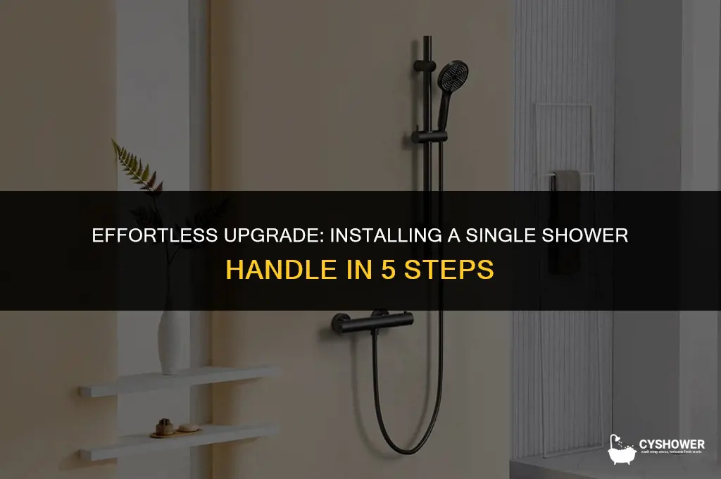 how to install single shower handle