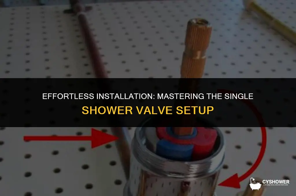 how to install single shower valve