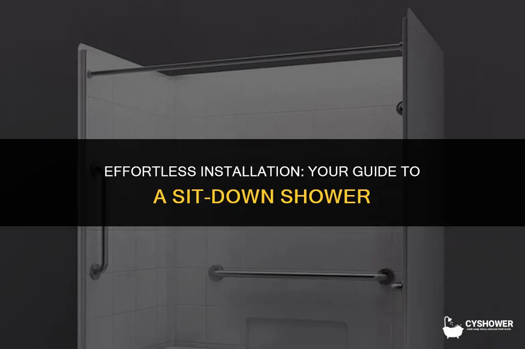 how to install sitdown shower