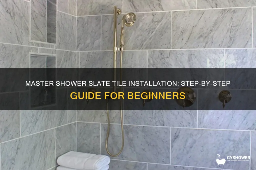how to install slate tile in a shower