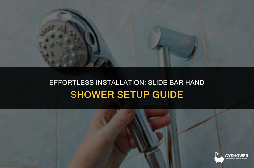 how to install slide bar hand shower