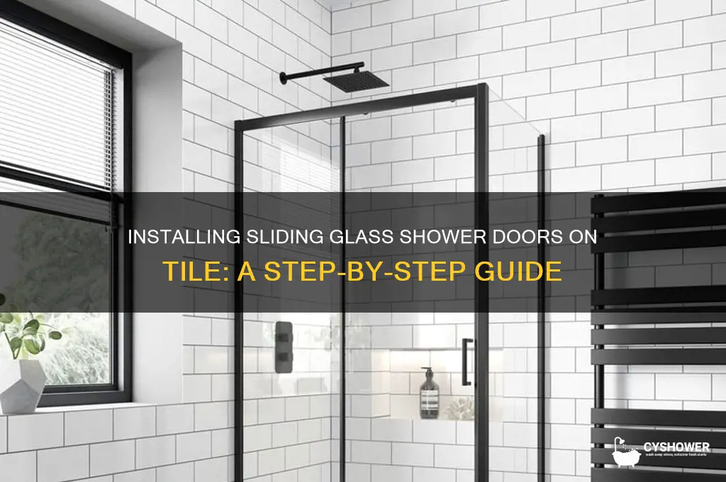 how to install sliding glass shower door on tile