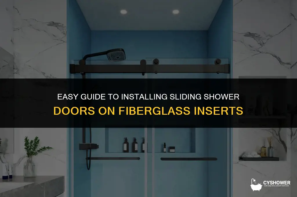 how to install sliding shower door on a fiberglass insert