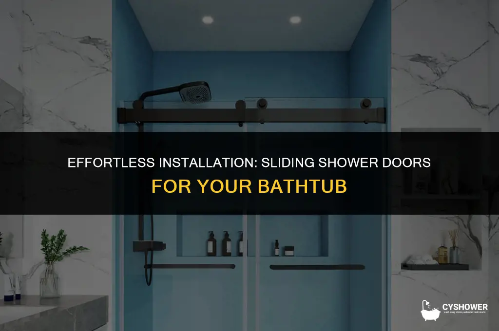 how to install sliding shower door on tub