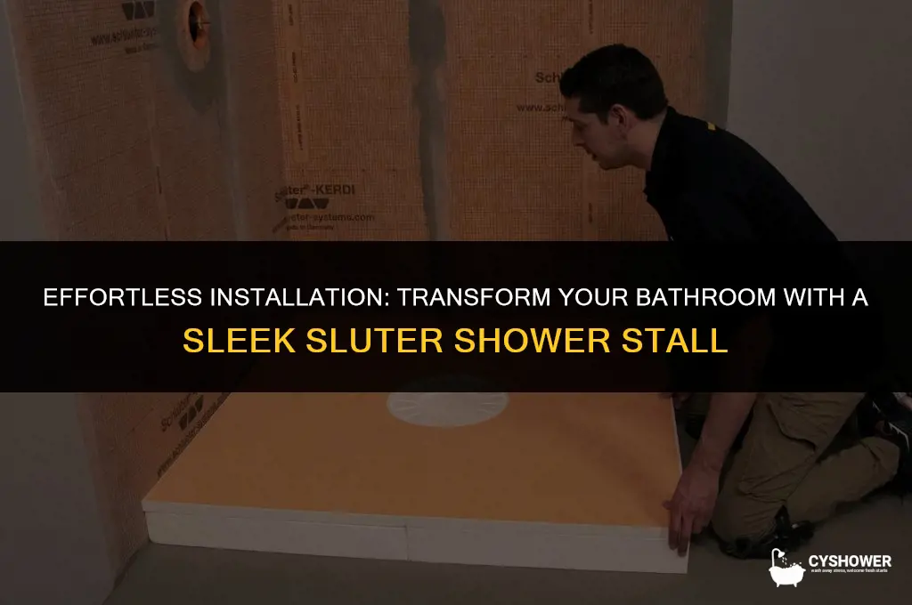 how to install sluter shower stall