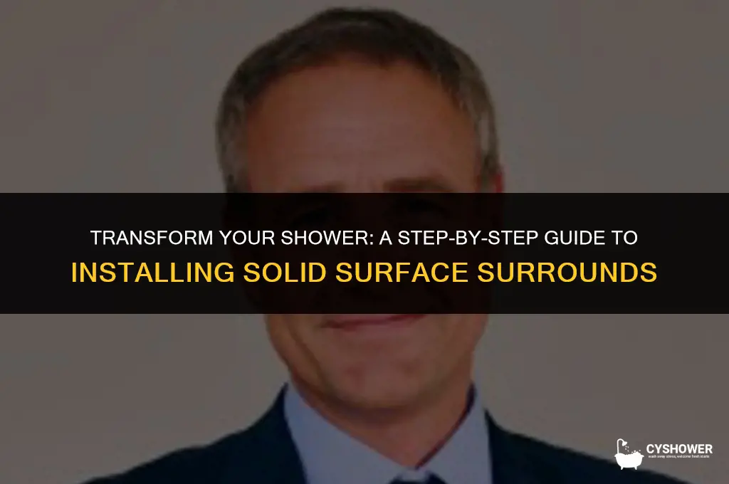 how to install solid surface shower surround
