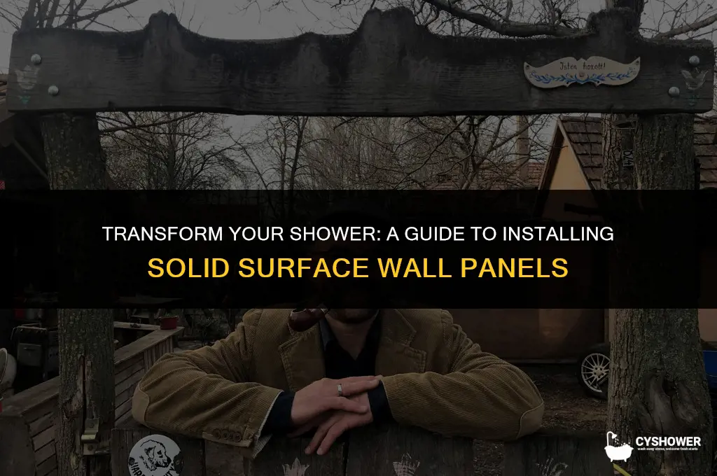 how to install solid surface shower wall panels