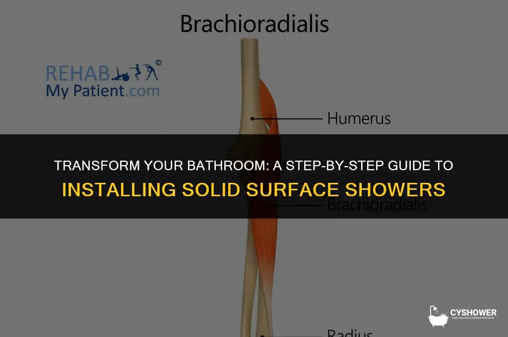 how to install solid surface shower