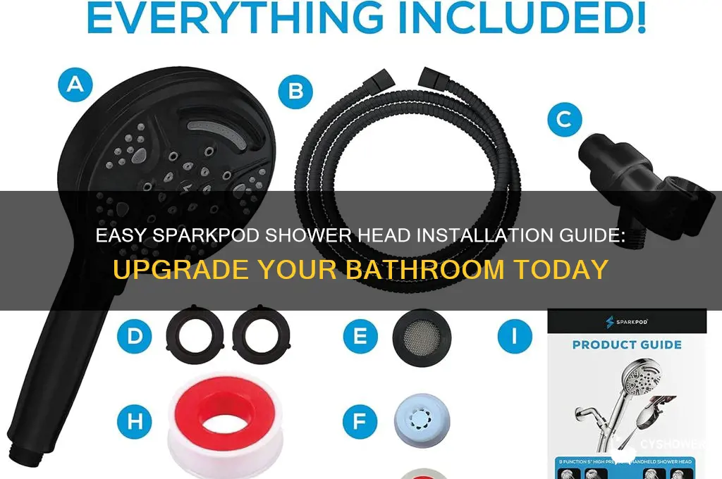 how to install sparkpod shower head