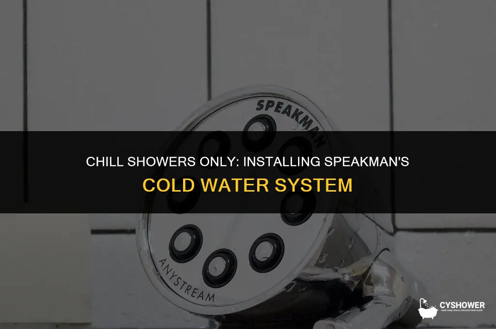 how to install speakman shower only cold