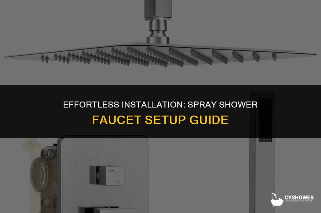 how to install spray shower faucet
