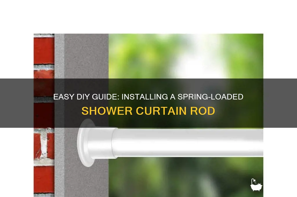 how to install spring loaded shower curtain rod