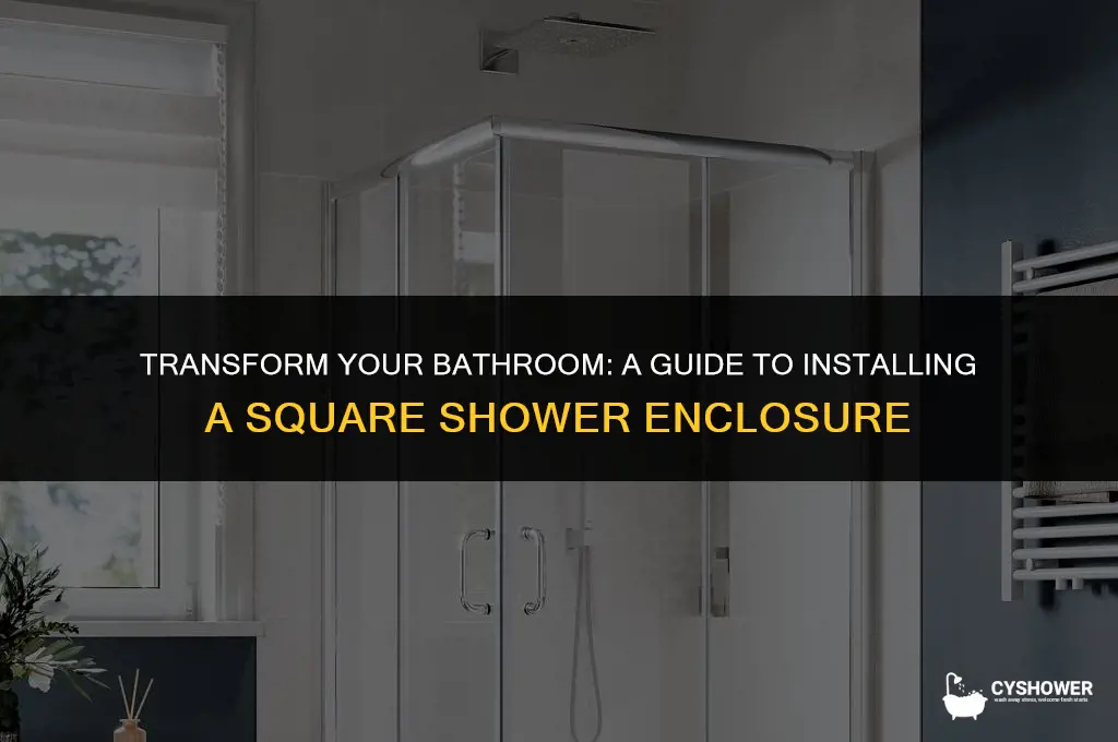 how to install square shower enclosure