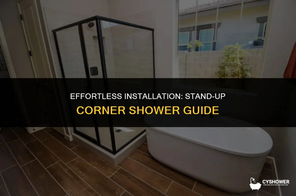 how to install stand up corner shower