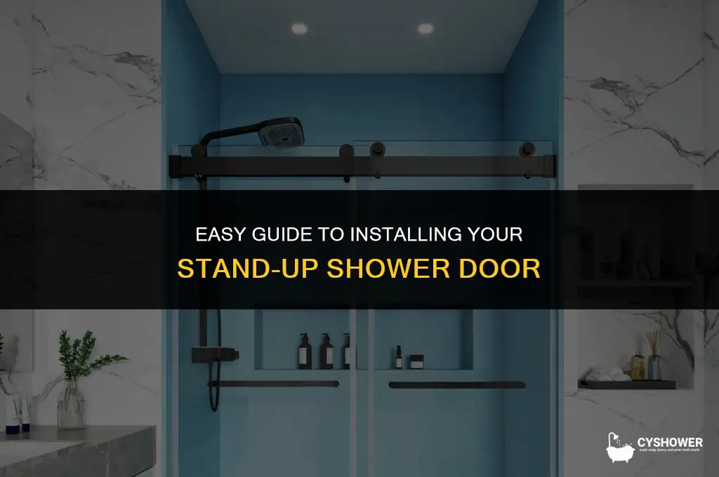 how to install stand up shower door