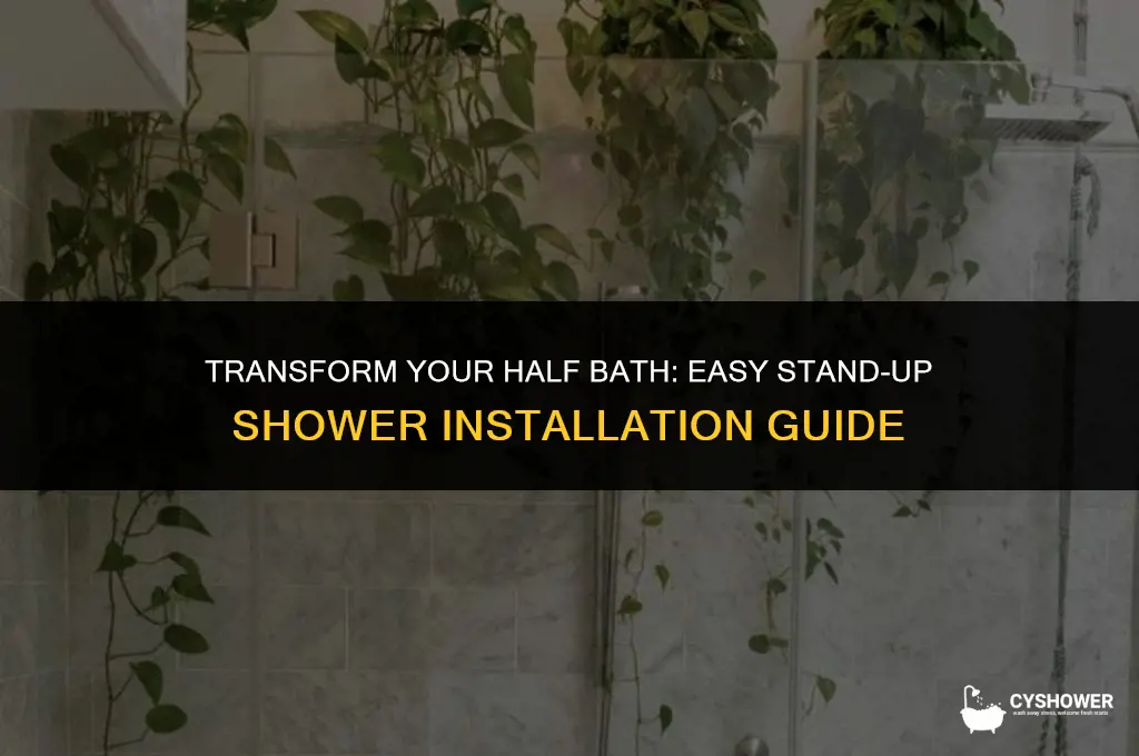 how to install stand up shower in half bath