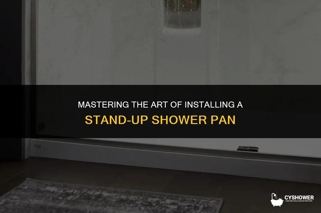 how to install stand up shower pan