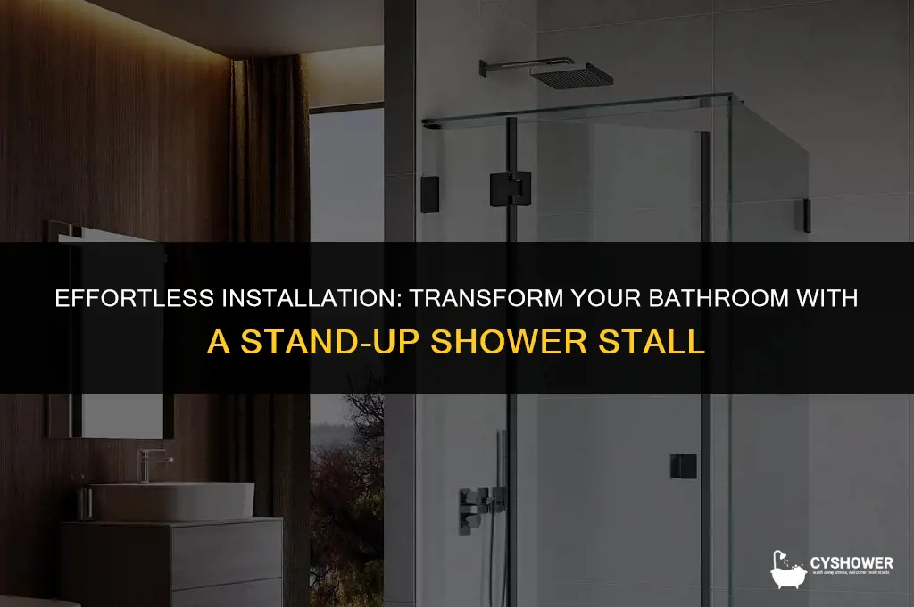 how to install stand up shower stall