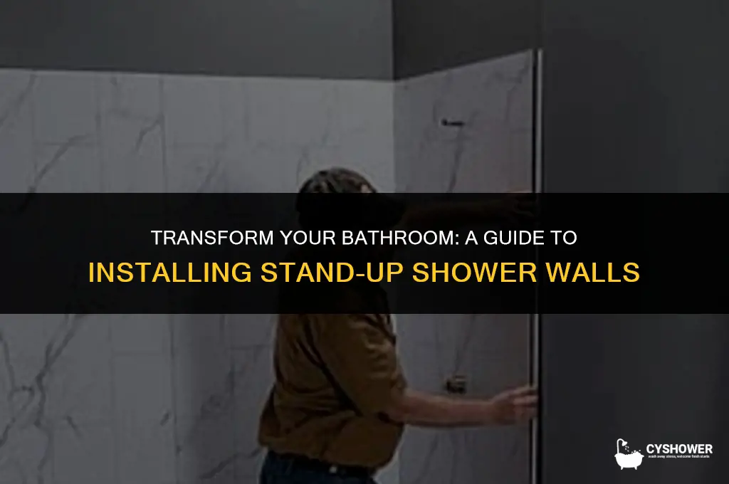 how to install stand up shower walls