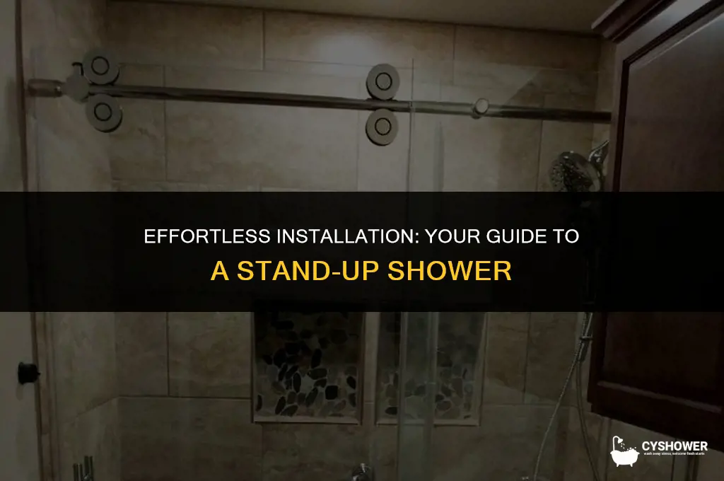 how to install stand up shower