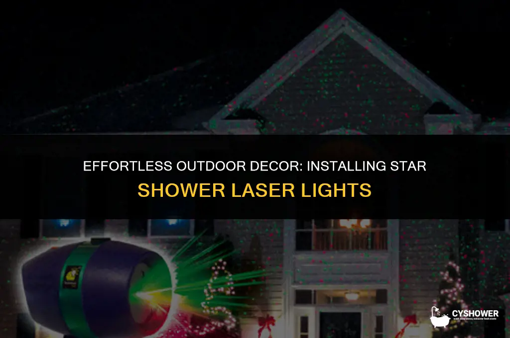 how to install star shower laser lights