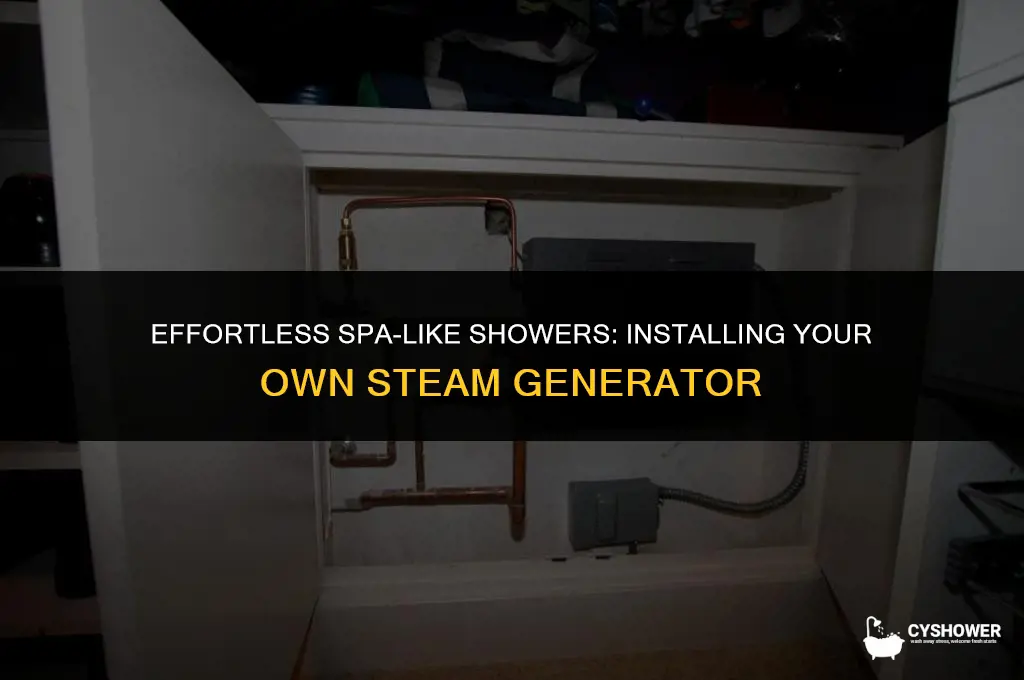 how to install steam generator for shower