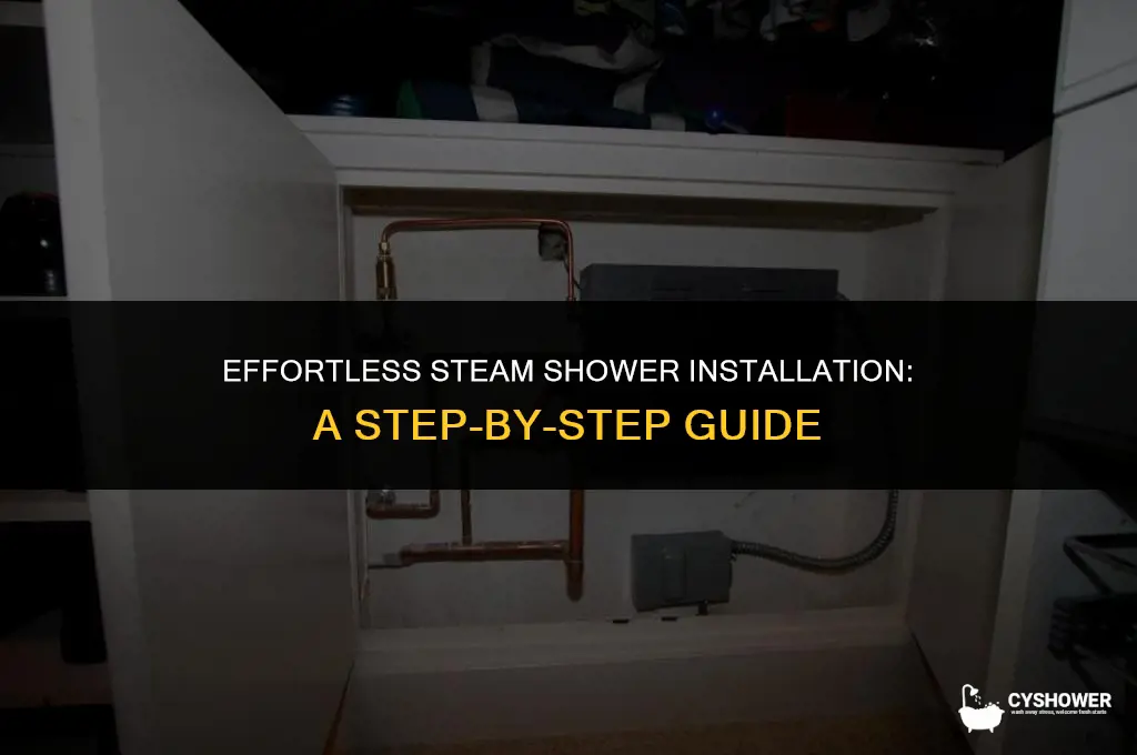 how to install steam in shower