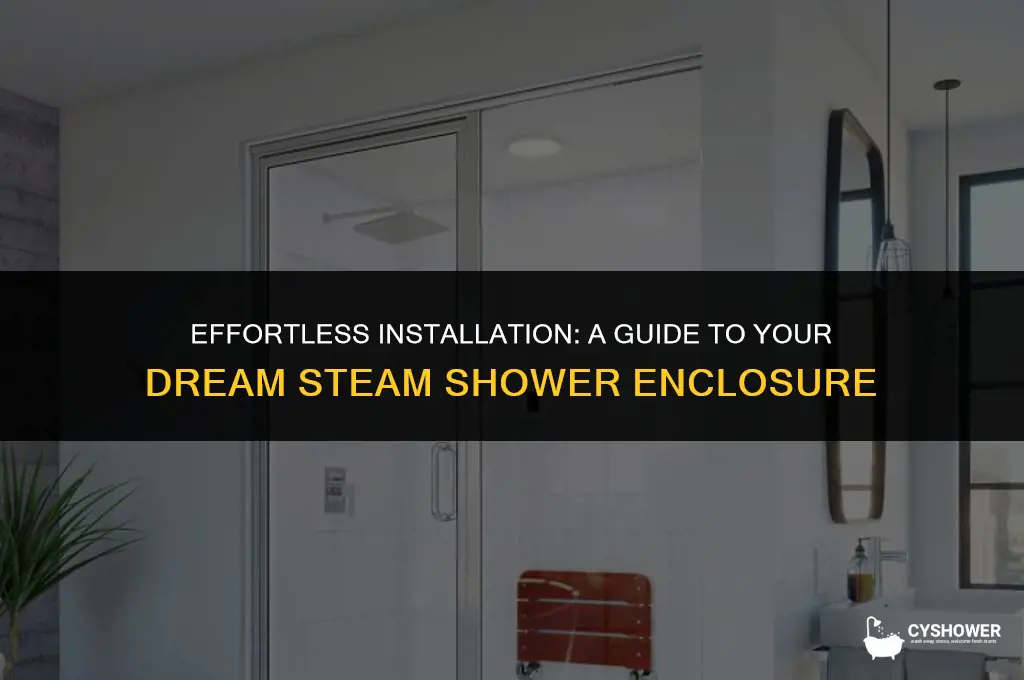 how to install steam shower enclosure