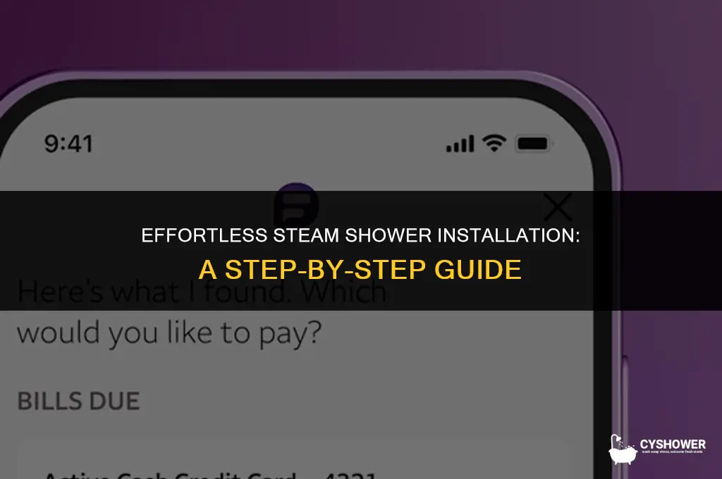 how to install steam shower kit