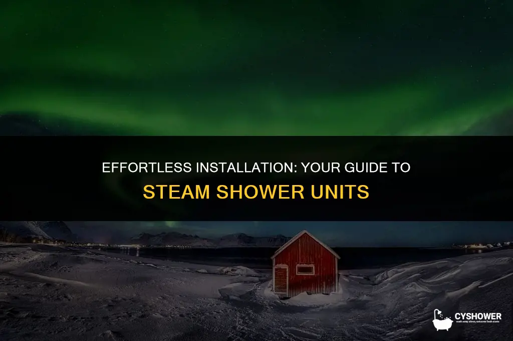 how to install steam shower unit
