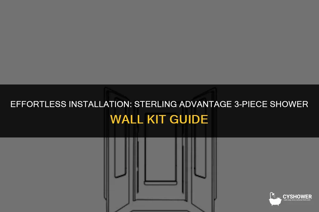 how to install sterling advantage 3 piece shower wall kit