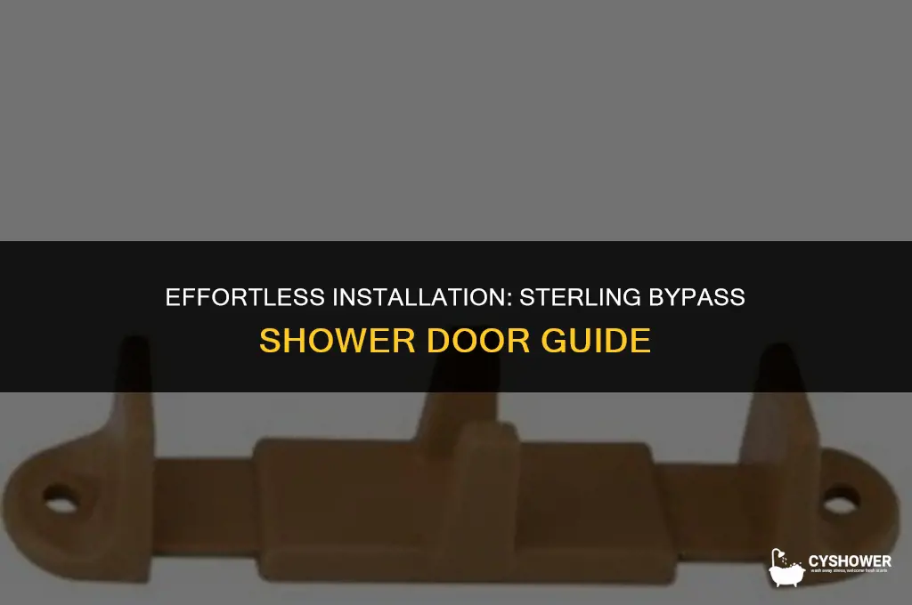 how to install sterling bypass shower door guide