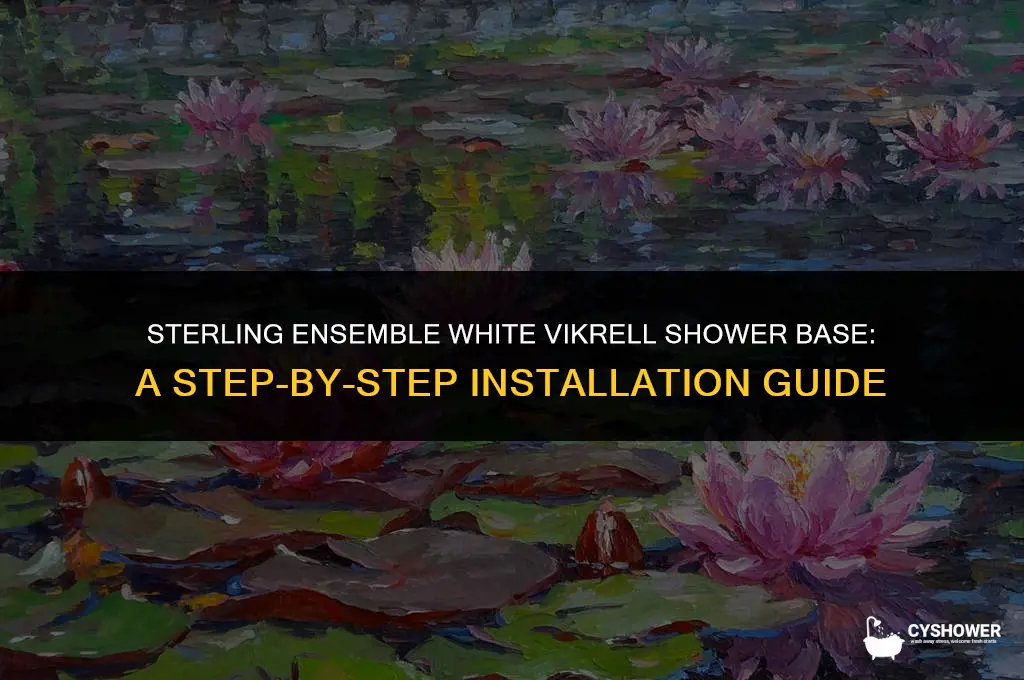 how to install sterling ensemble white vikrell shower base