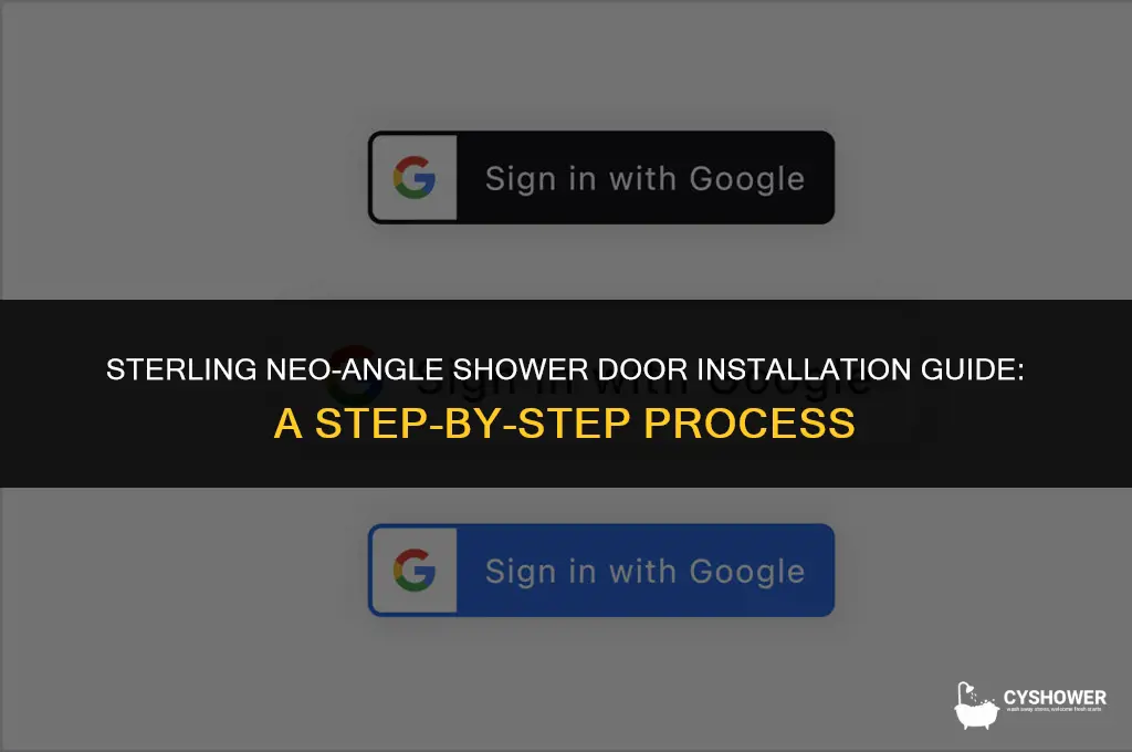 how to install sterling neo-angle shower door