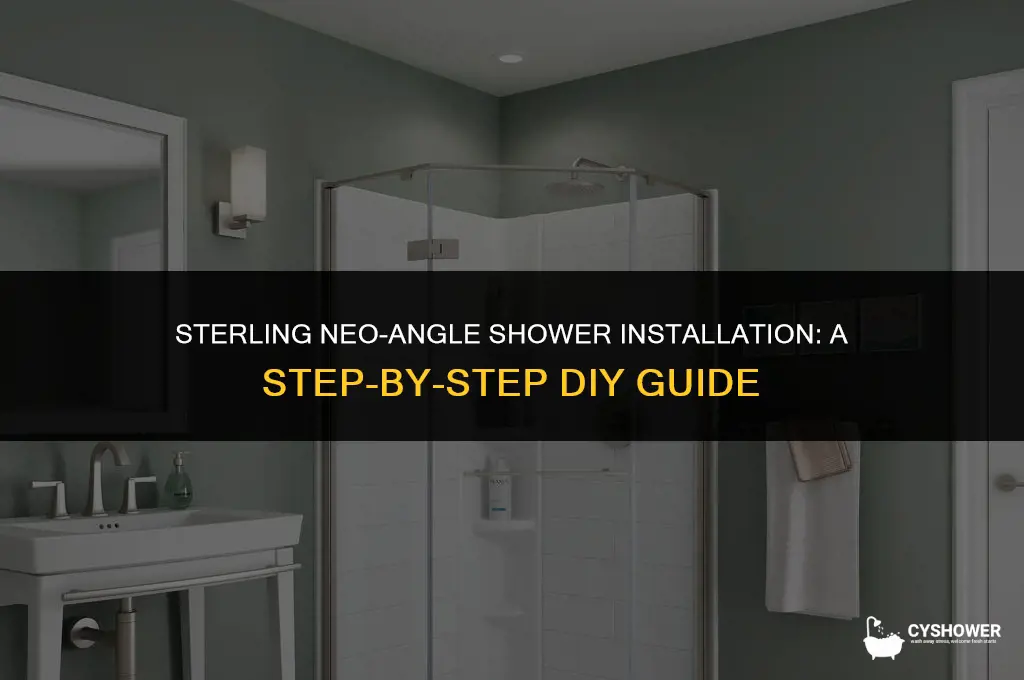 how to install sterling neo-angle shower