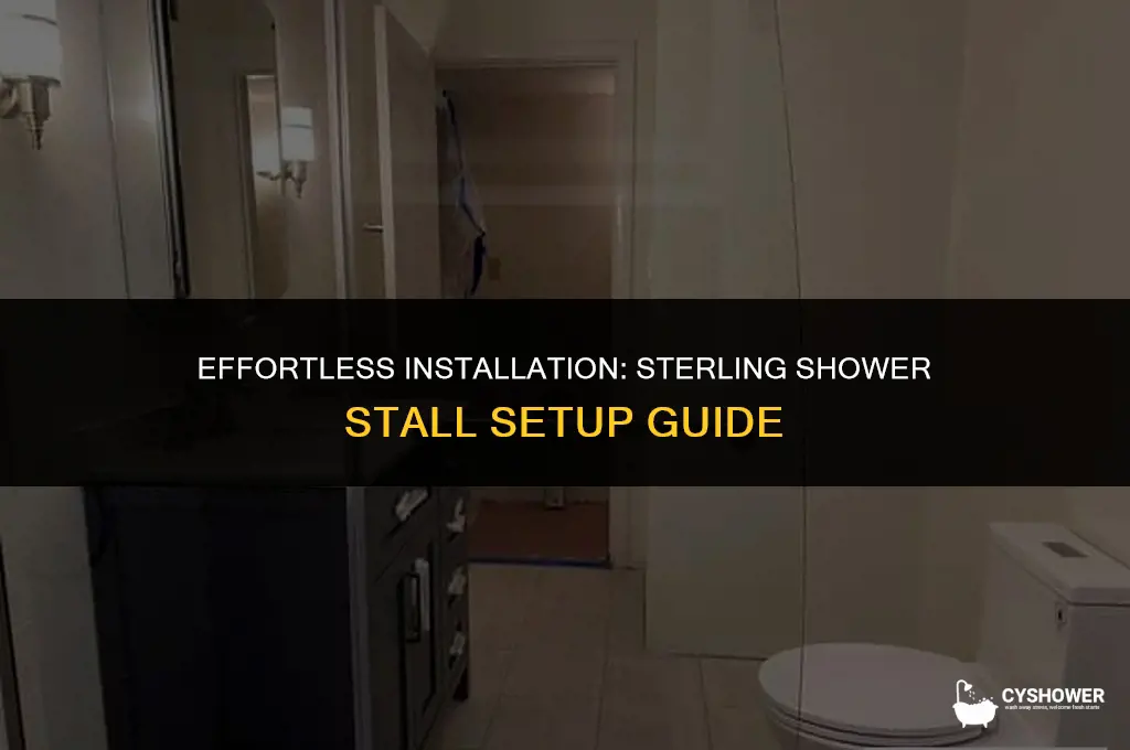 how to install sterling shower stall