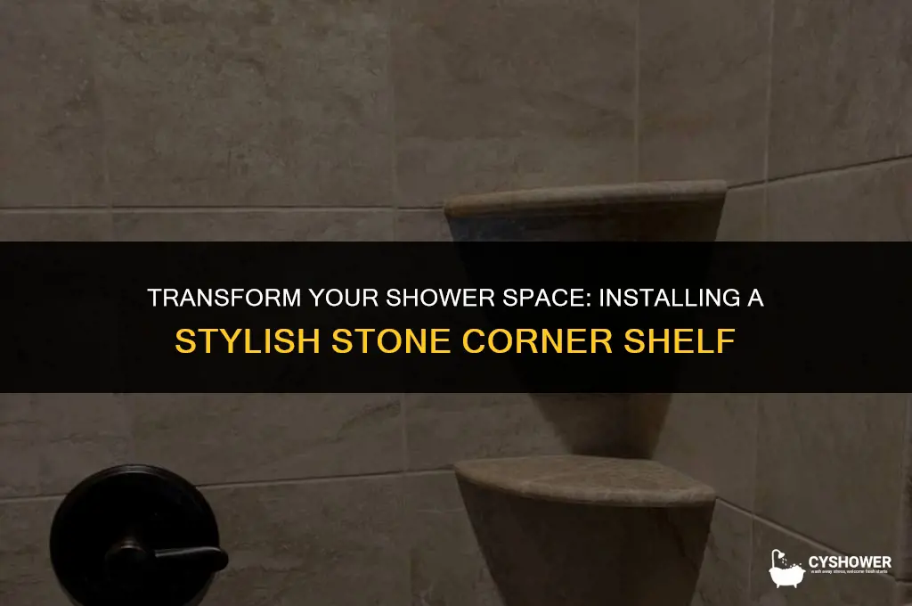how to install stone corner shelf in shower
