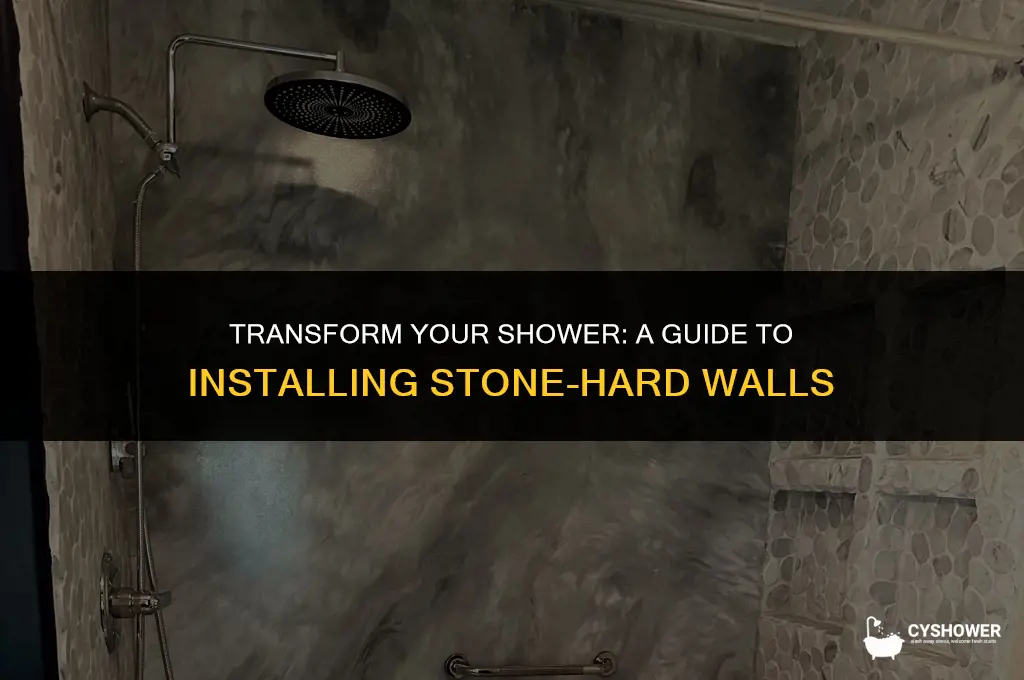 how to install stone hard shower wall