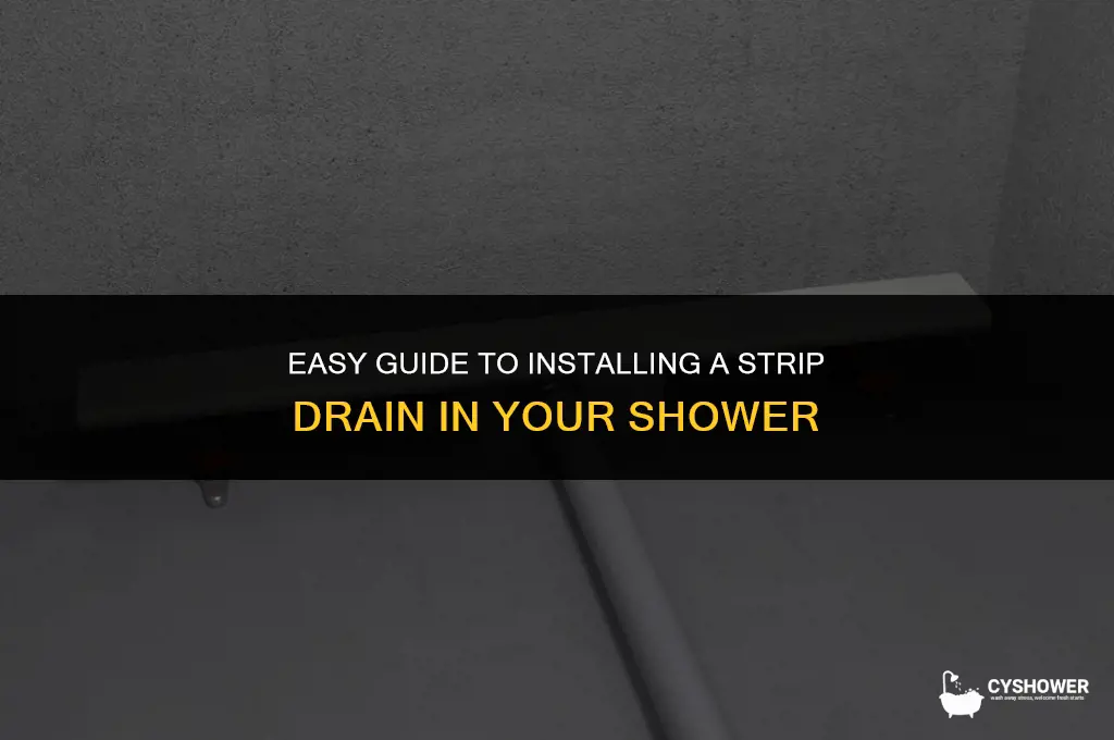 how to install strip drain in shower