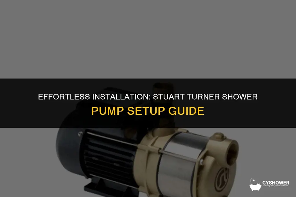 how to install stuart turner shower pump