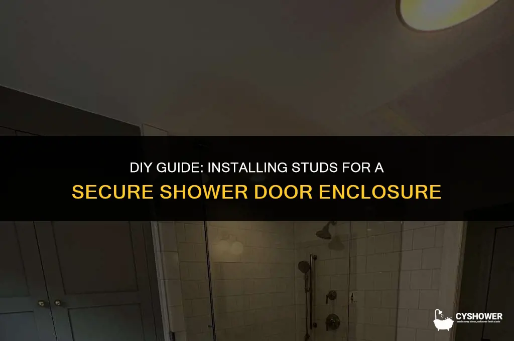 how to install studs for shower door enclosure