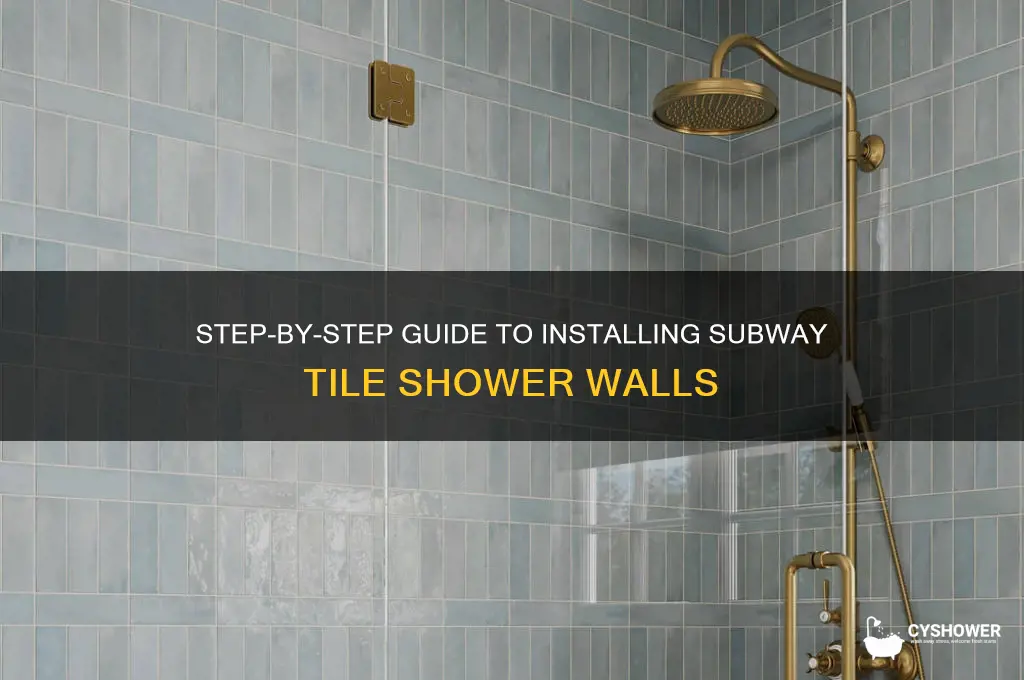 how to install subway tile for shower walls