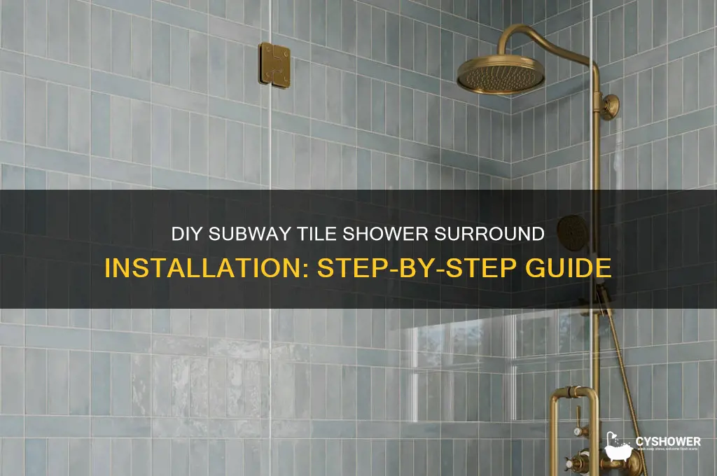 how to install subway tile shower surround
