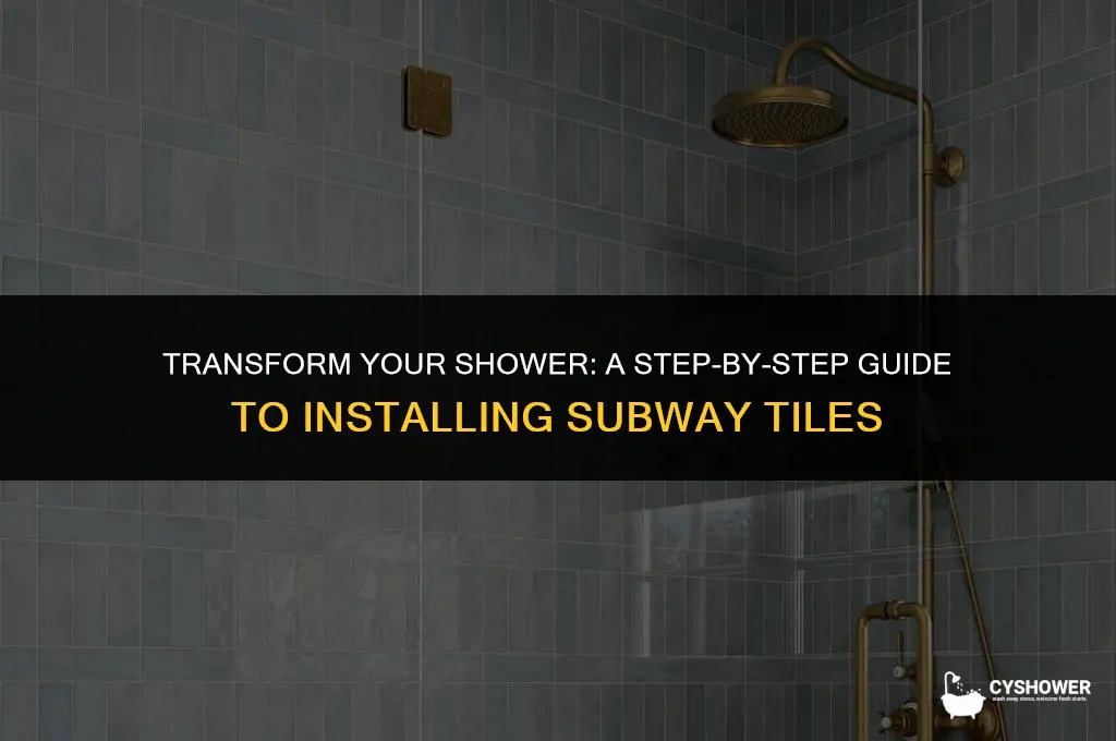 how to install subway tilw in shower