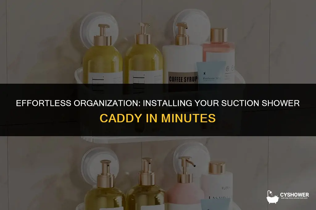 how to install suction shower caddy