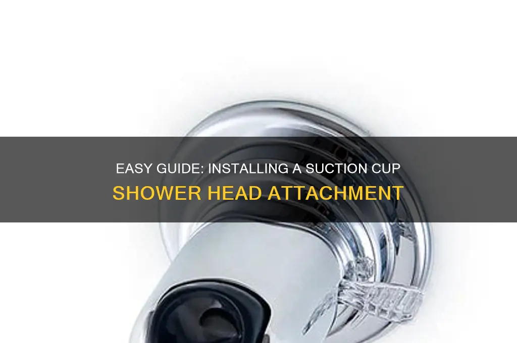 how to install sunction cup shower head attachment